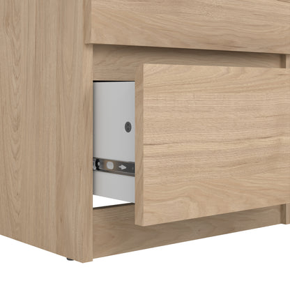 Naia Narrow Chest of 5 Drawers in Jackson Hickory Oak
