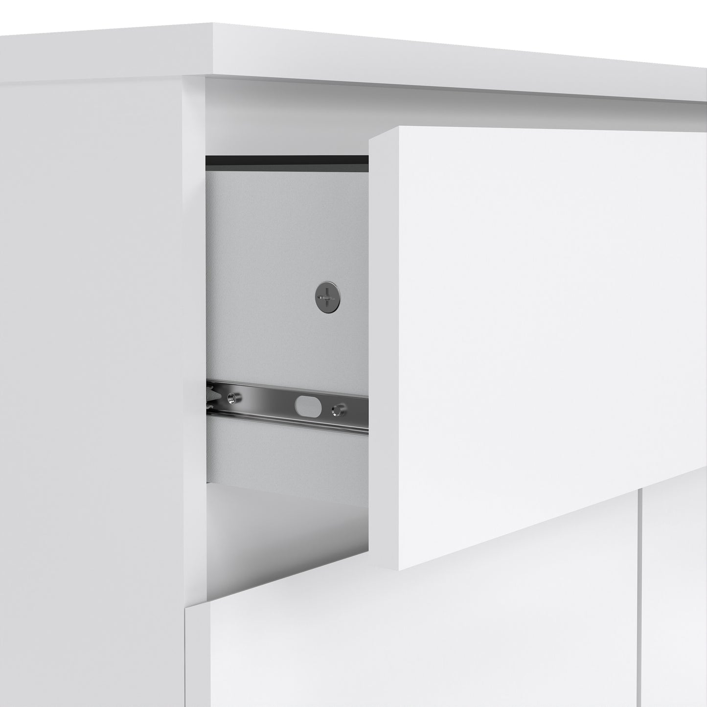 Naia Sideboard 1 Drawer 2 Doors in White High Gloss