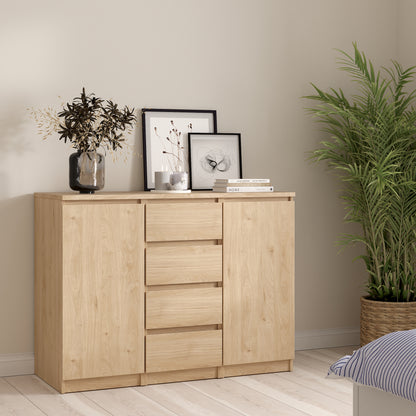 Naia Sideboard 4 Drawers 2 Doors in Jackson Hickory Oak