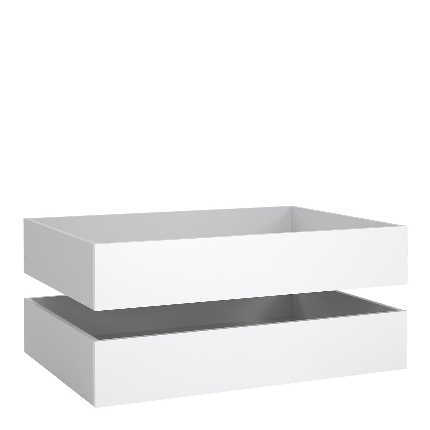 Naia Set of 2 Underbed Drawers in White High Gloss