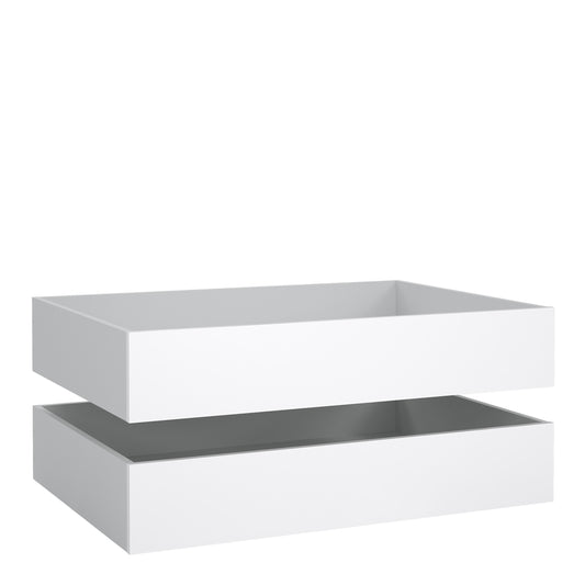 Naia Set of 2 Underbed Drawers in White High Gloss