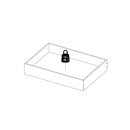 Naia Set of 2 Underbed Drawers in White High Gloss