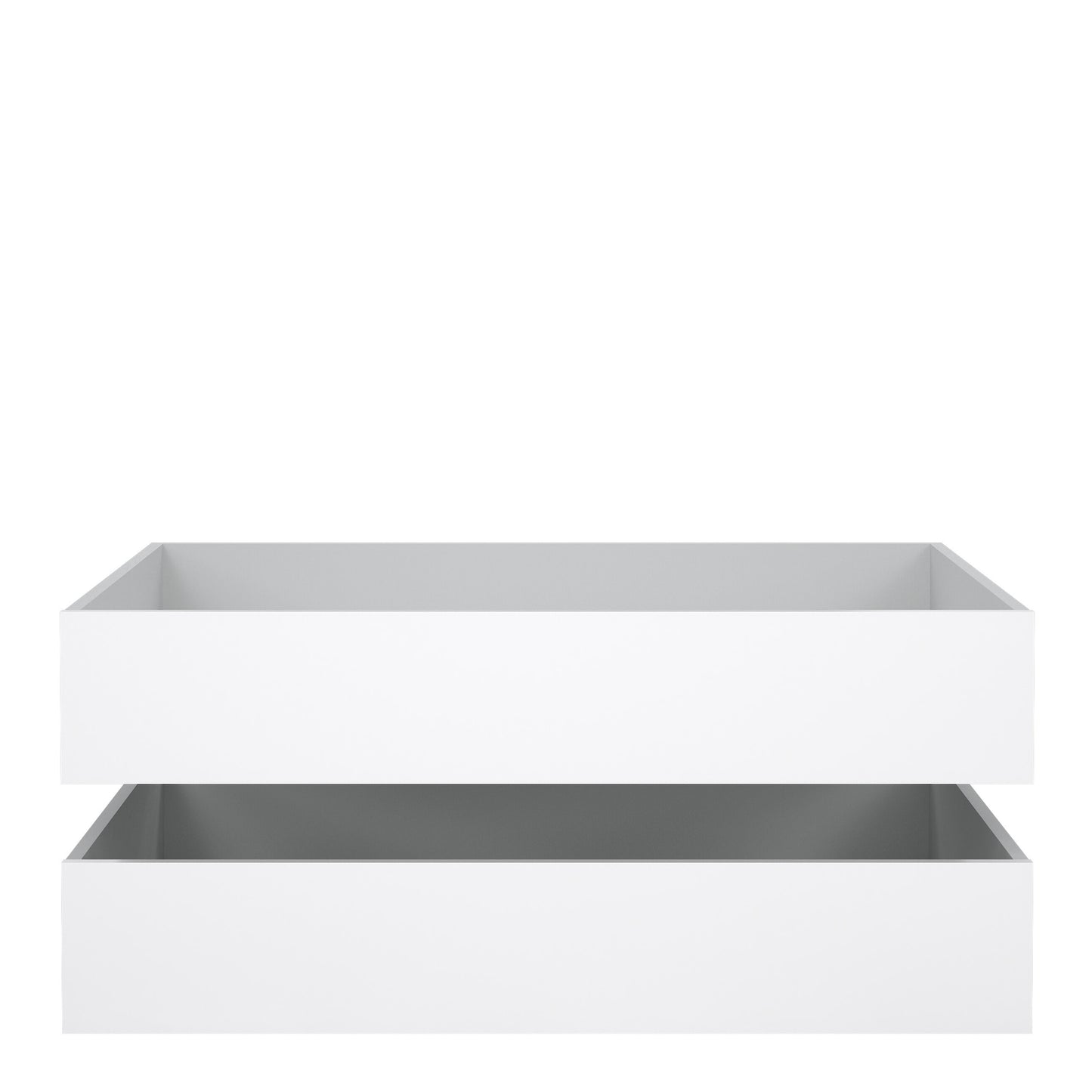 Naia Set of 2 Underbed Drawers in White High Gloss