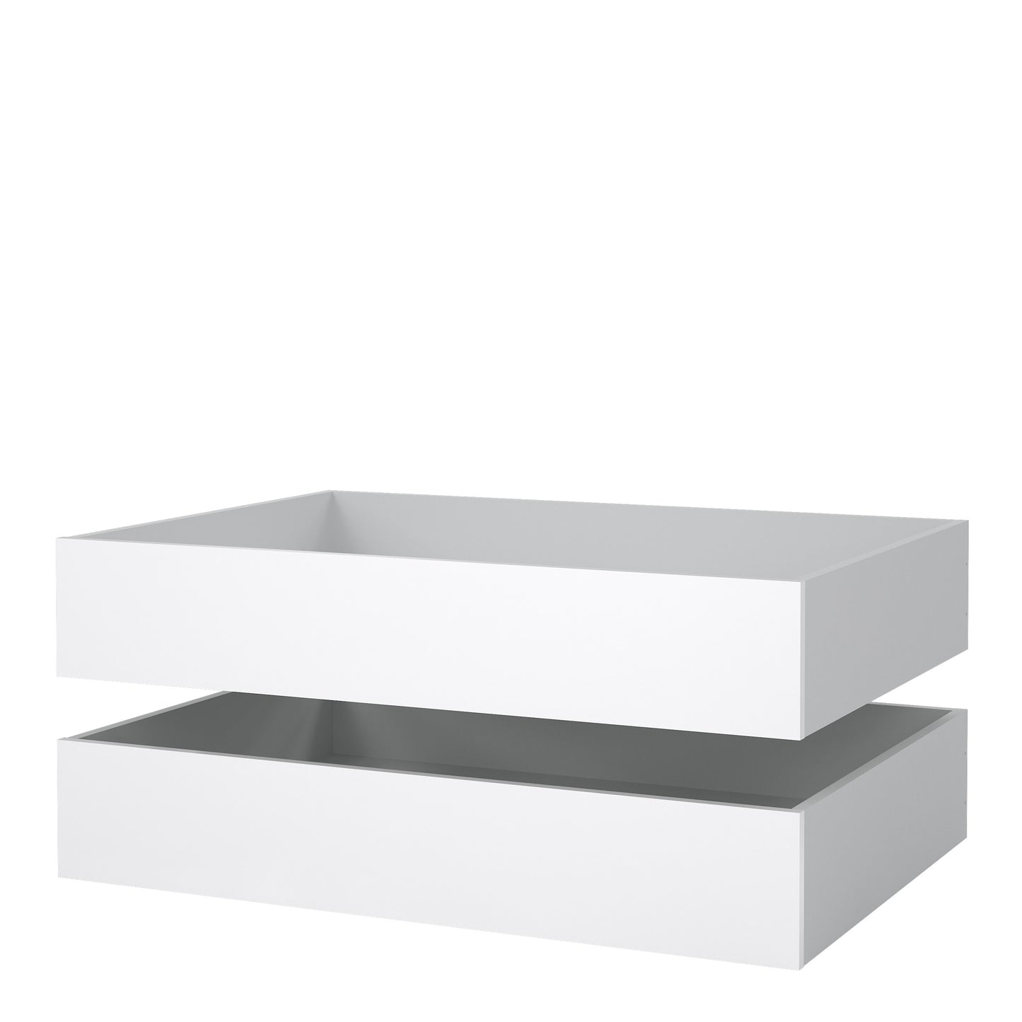 Naia Set of 2 Underbed Drawers in White High Gloss