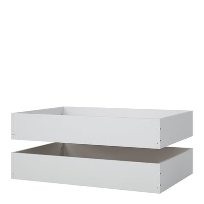 Naia Set of 2 Underbed Drawers in White High Gloss