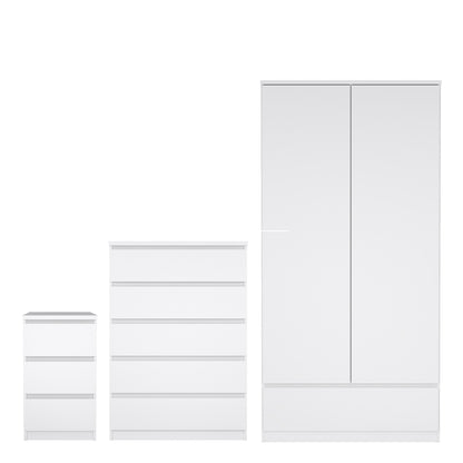 Naia Bedroom Package in White High Gloss