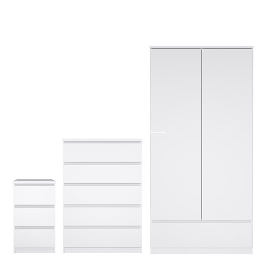 Naia Bedroom Package in White High Gloss