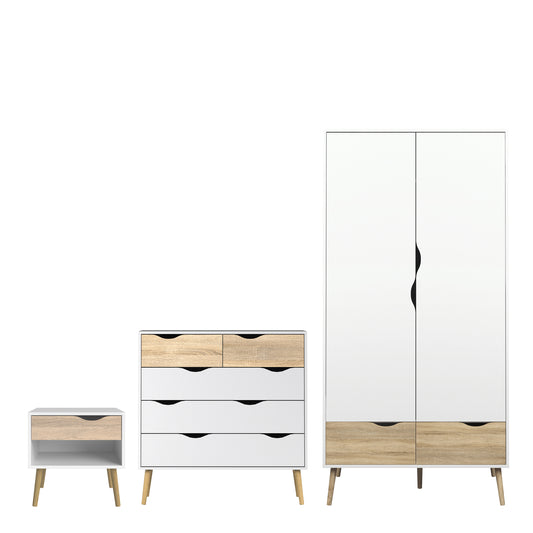 Oslo Bedroom Package in White and Oak