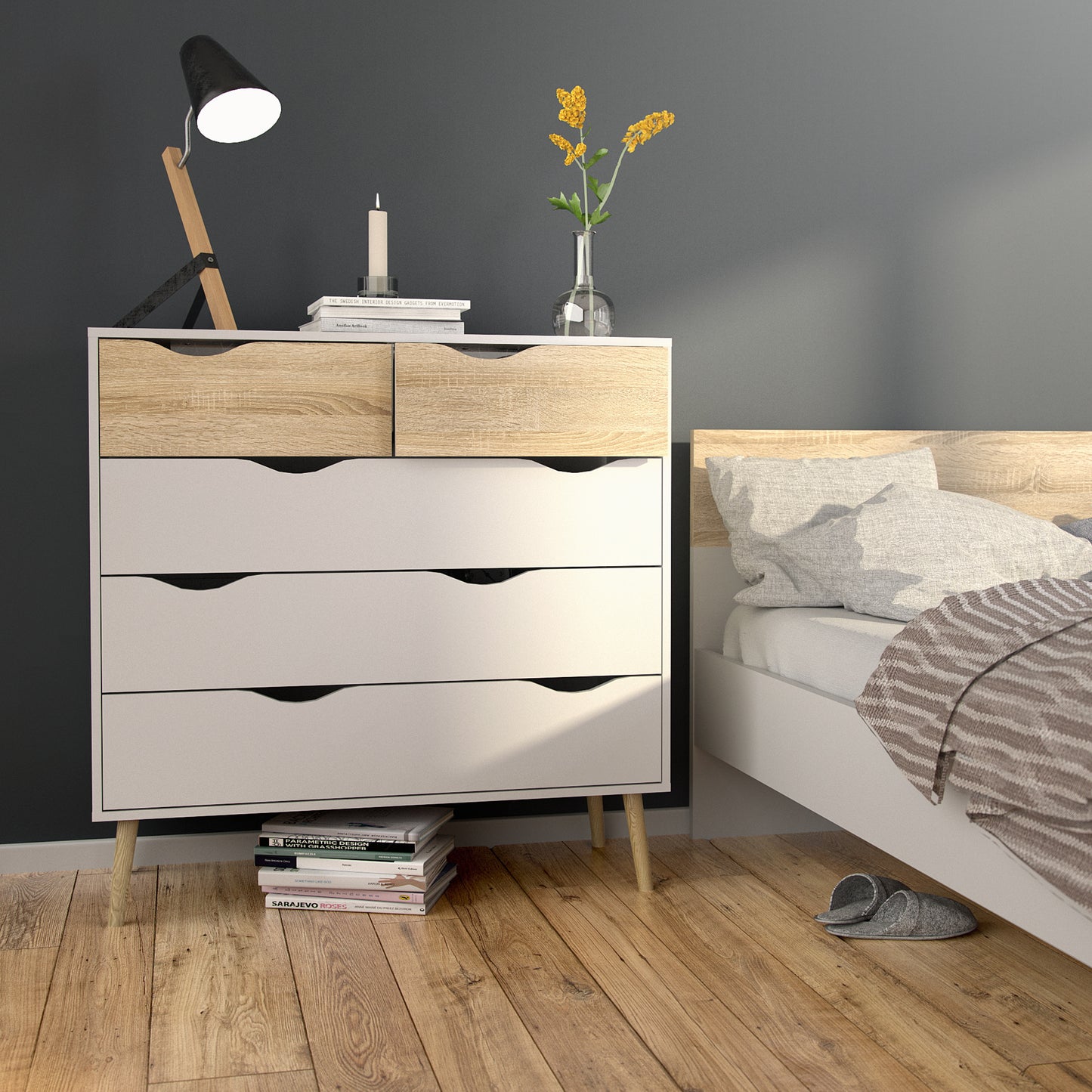 Oslo Bedroom Package in White and Oak