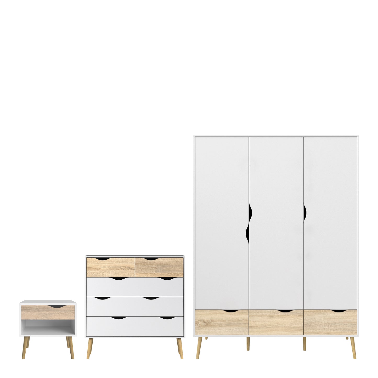 Oslo Bedroom Package in White and Oak