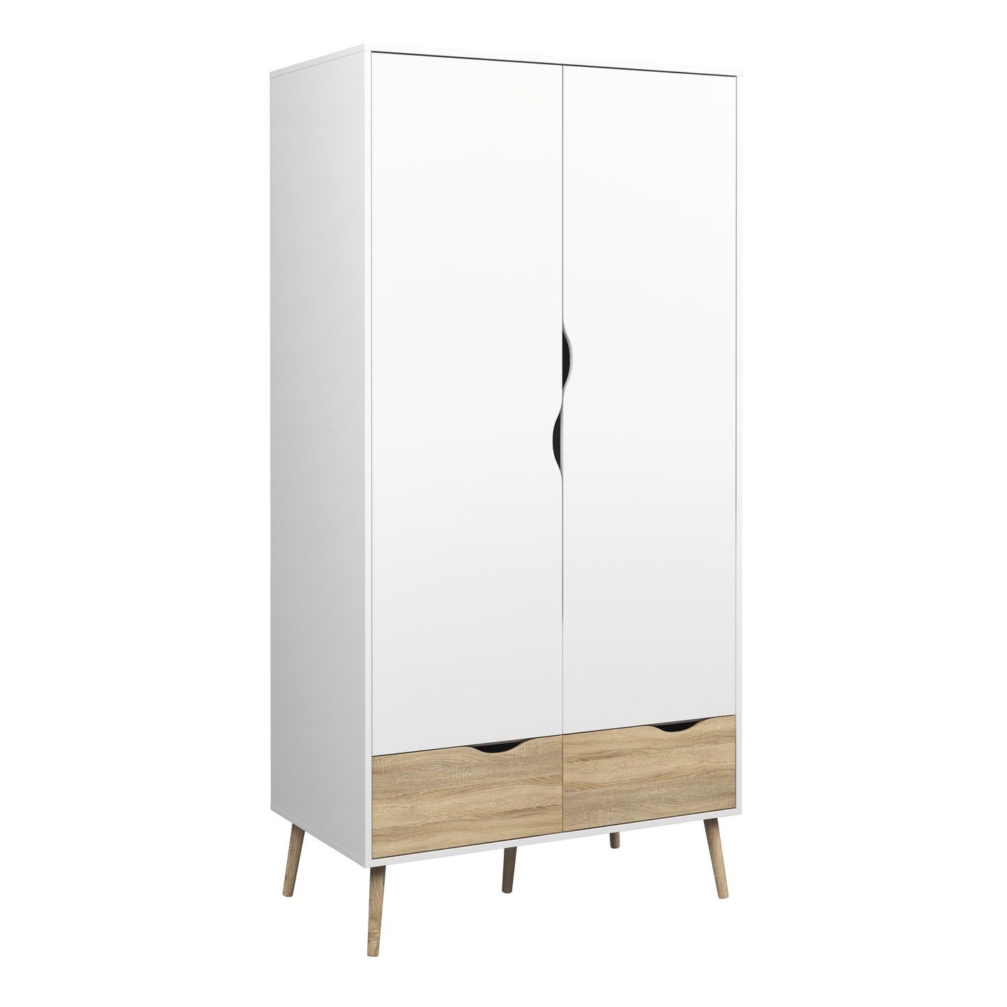 Oslo 4 Piece Bedroom Set in White & Oak