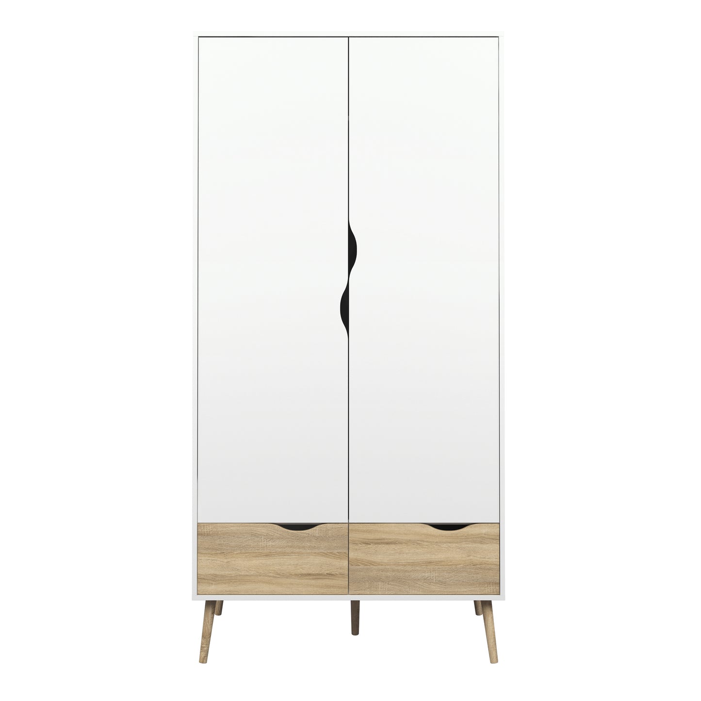 Oslo 4 Piece Bedroom Set in White & Oak