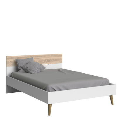 Oslo 3 Piece Bedroom Set in Dbl Bed White & Oak