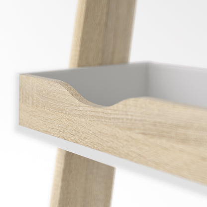 Oslo Leaning Desk in White and Oak