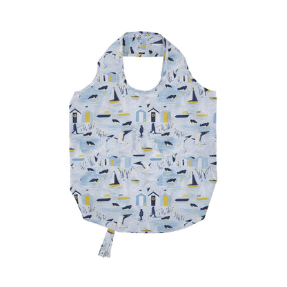 Seashore Foldable Tote Bag Medium in Blue