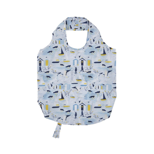 Seashore Foldable Tote Bag Medium in Blue