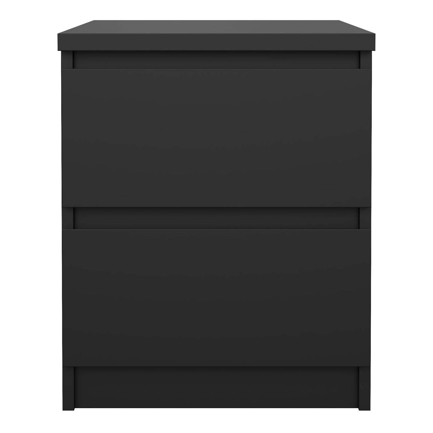 Naia Bedside 2 drawers in Matt Black