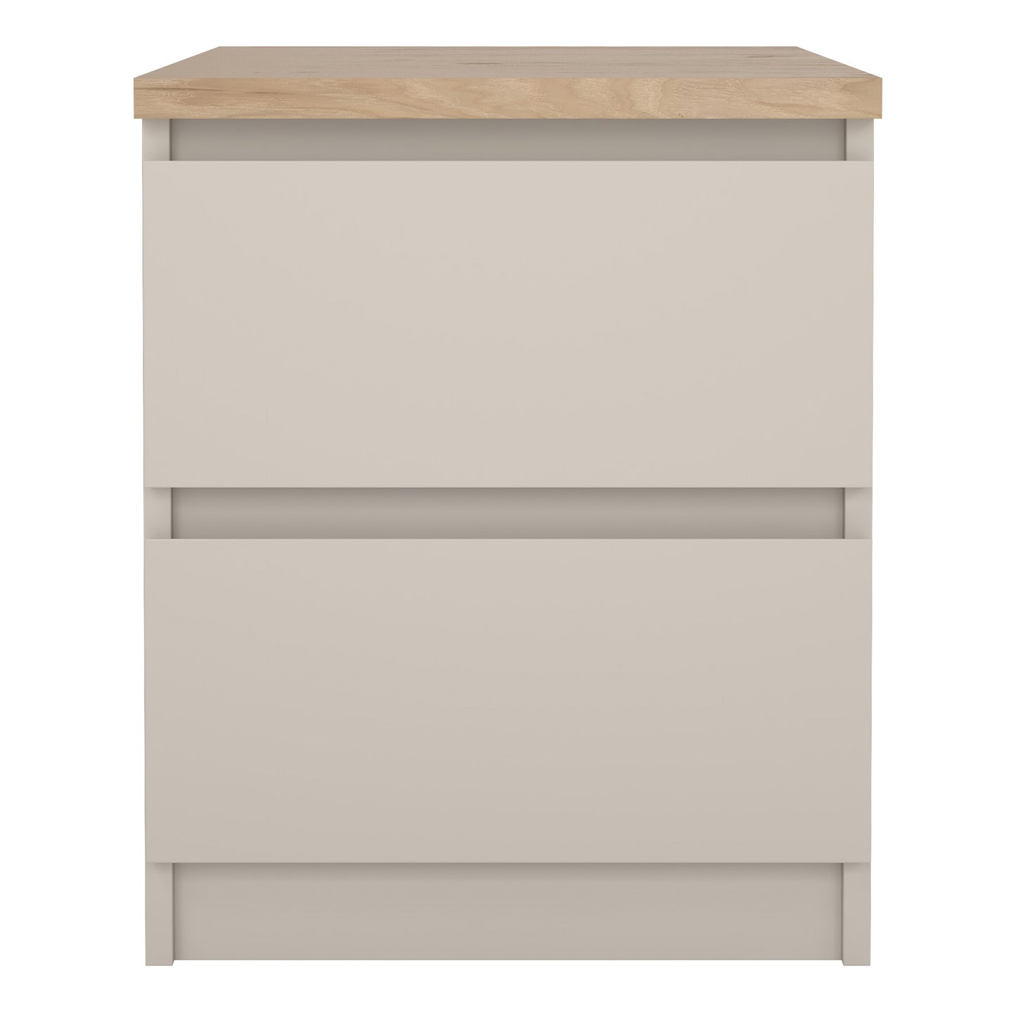 Naia Bedside 2 drawers in Cashmere Jackson Hickory