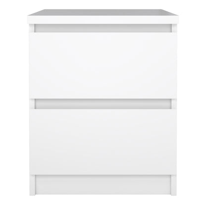 Naia Bedside 2 drawers in White high gloss