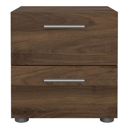 Pepe Bedside 2 Drawers in Walnut