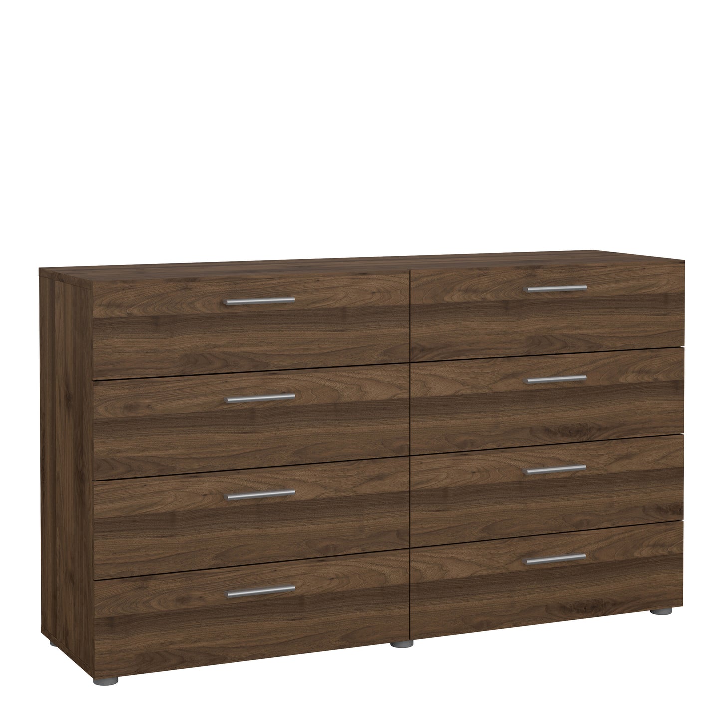 Pepe Wide Chest of 8 Drawers (4+4) in Walnut