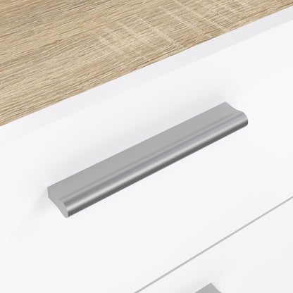Pepe Bedside 2 Drawers in Oak structure/White High Gloss
