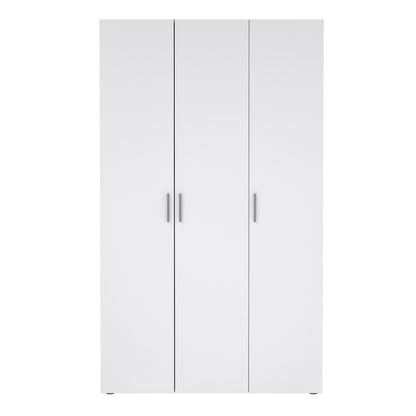 Pepe Wardrobe with 3 Doors in Oak with White High Gloss