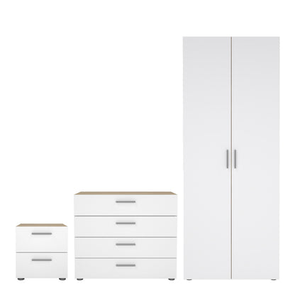 Pepe Bedroom Package in Oak with White High Gloss