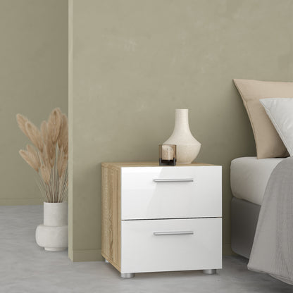 Pepe Bedroom Package in Oak with White High Gloss