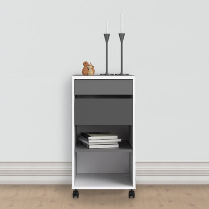 Function Plus Mobile File Cabinet 2 Drawers 1 Shelf