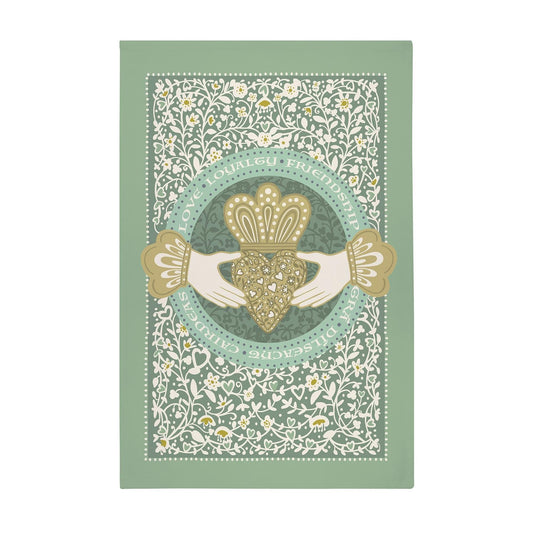 Claddagh Ring Cotton Tea Towel