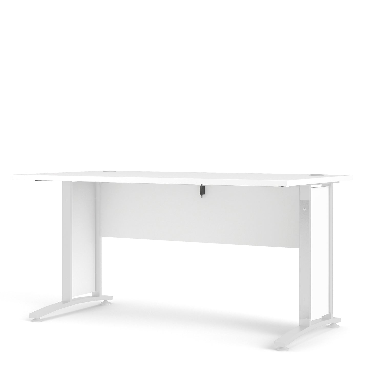Prima Desk in White with White Legs