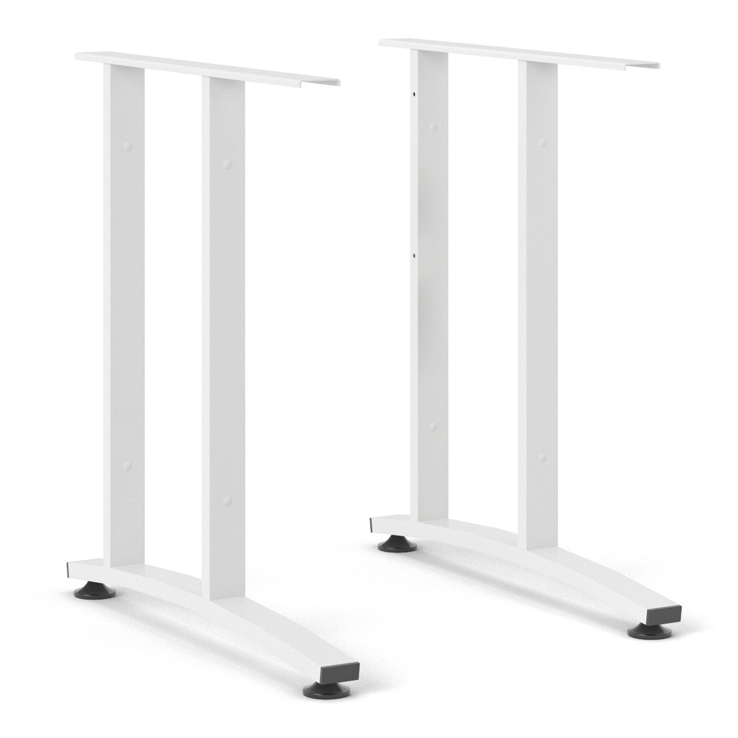 Prima Desk in White with White Legs