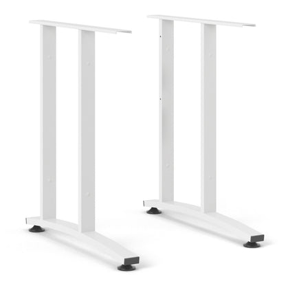 Prima Desk in White with White Legs