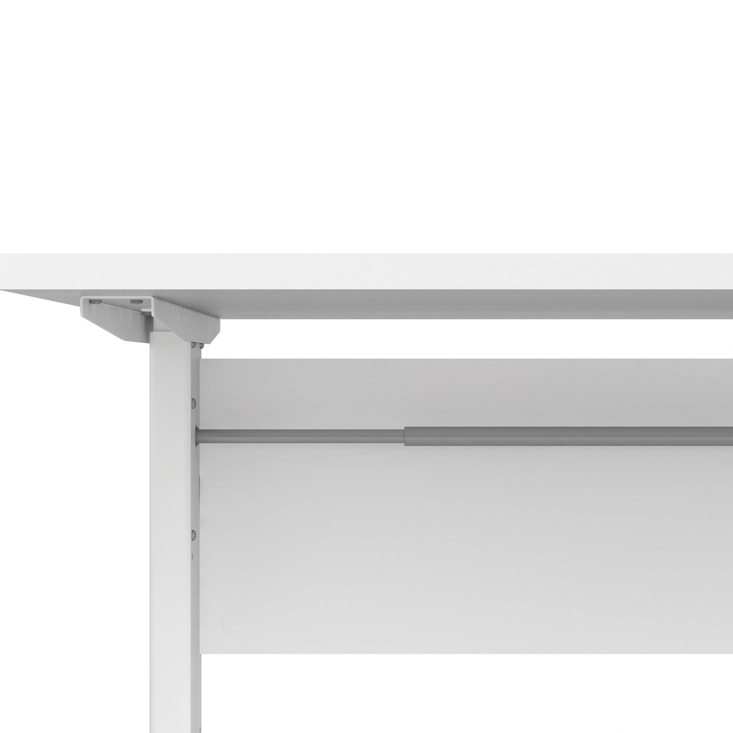 Prima Desk in White with Height Adjustable Legs with Electric Control in White