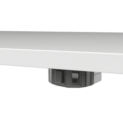 Prima Desk in White with Height Adjustable Legs with Electric Control in White