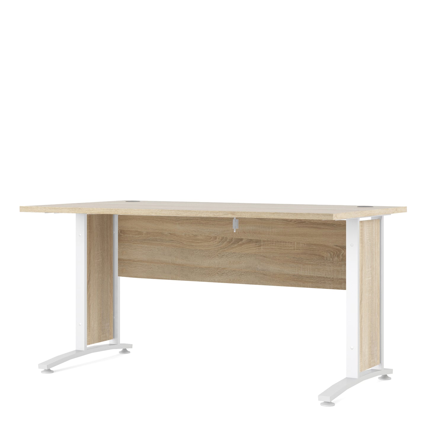 Prima Desk in Oak with White Legs