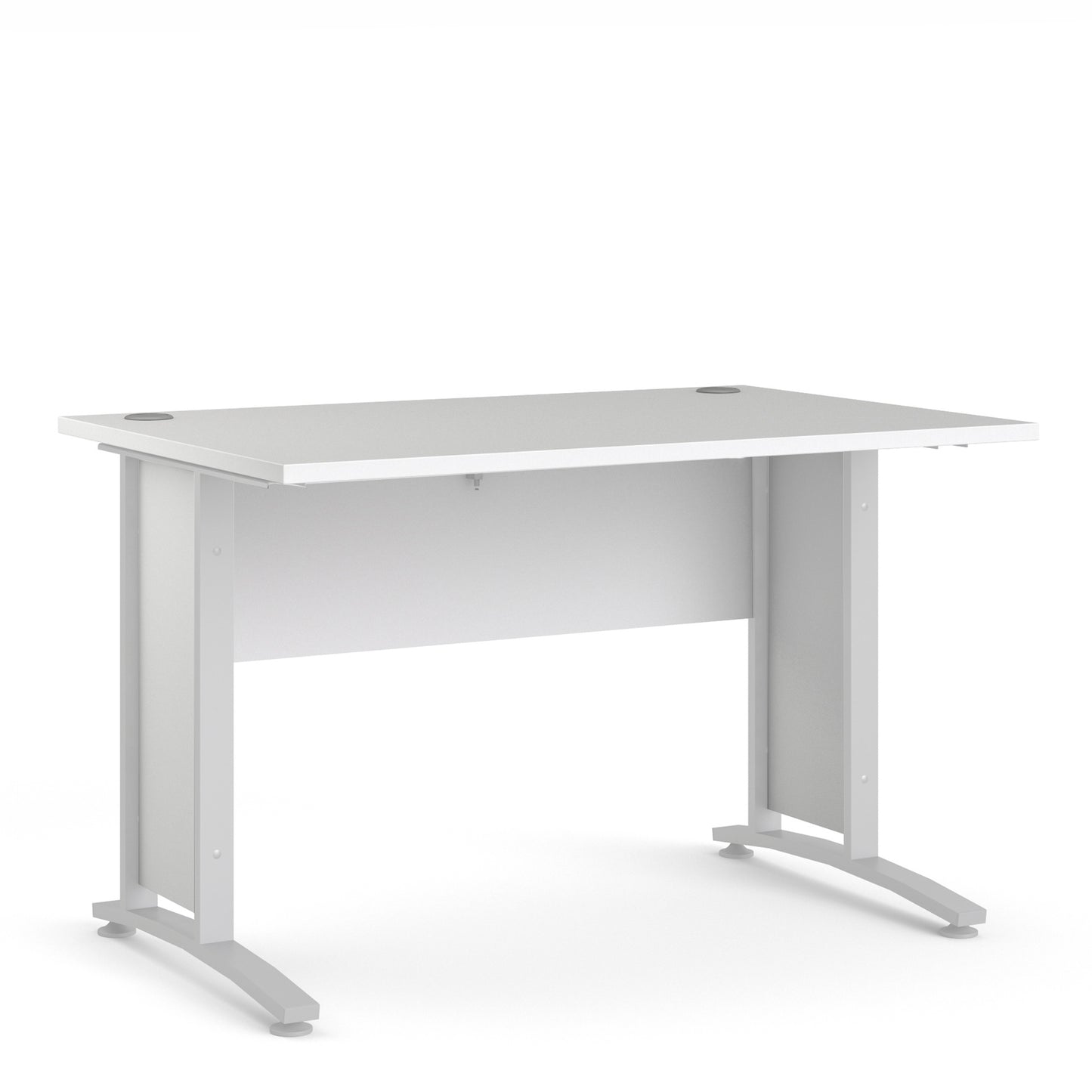 Prima Desk in White with White Legs