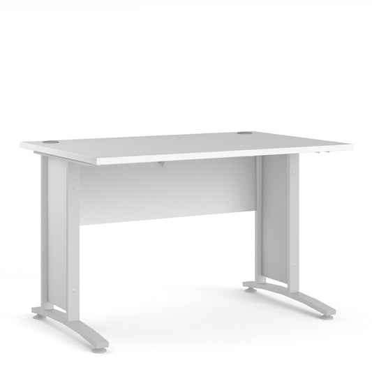 Prima Desk in White with White Legs