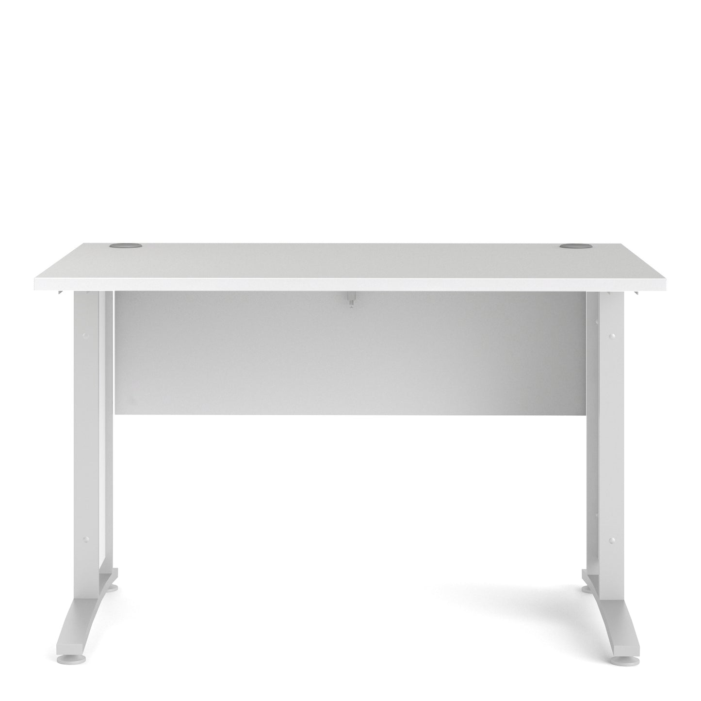 Prima Desk in White with White Legs