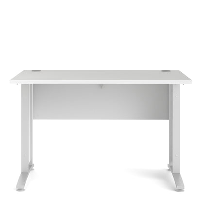 Prima Desk in White with White Legs