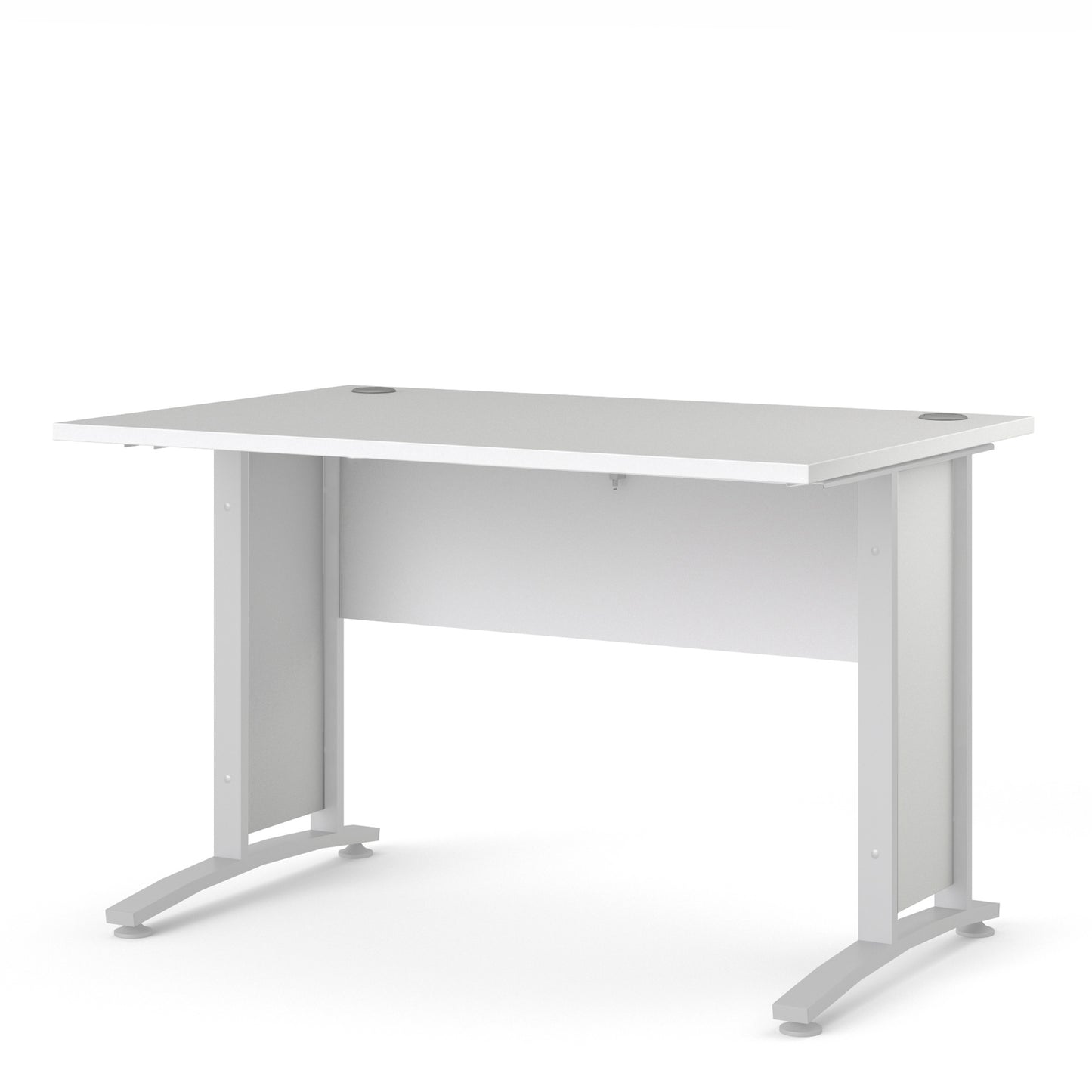 Prima Desk in White with White Legs