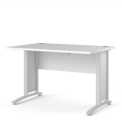 Prima Desk in White with White Legs