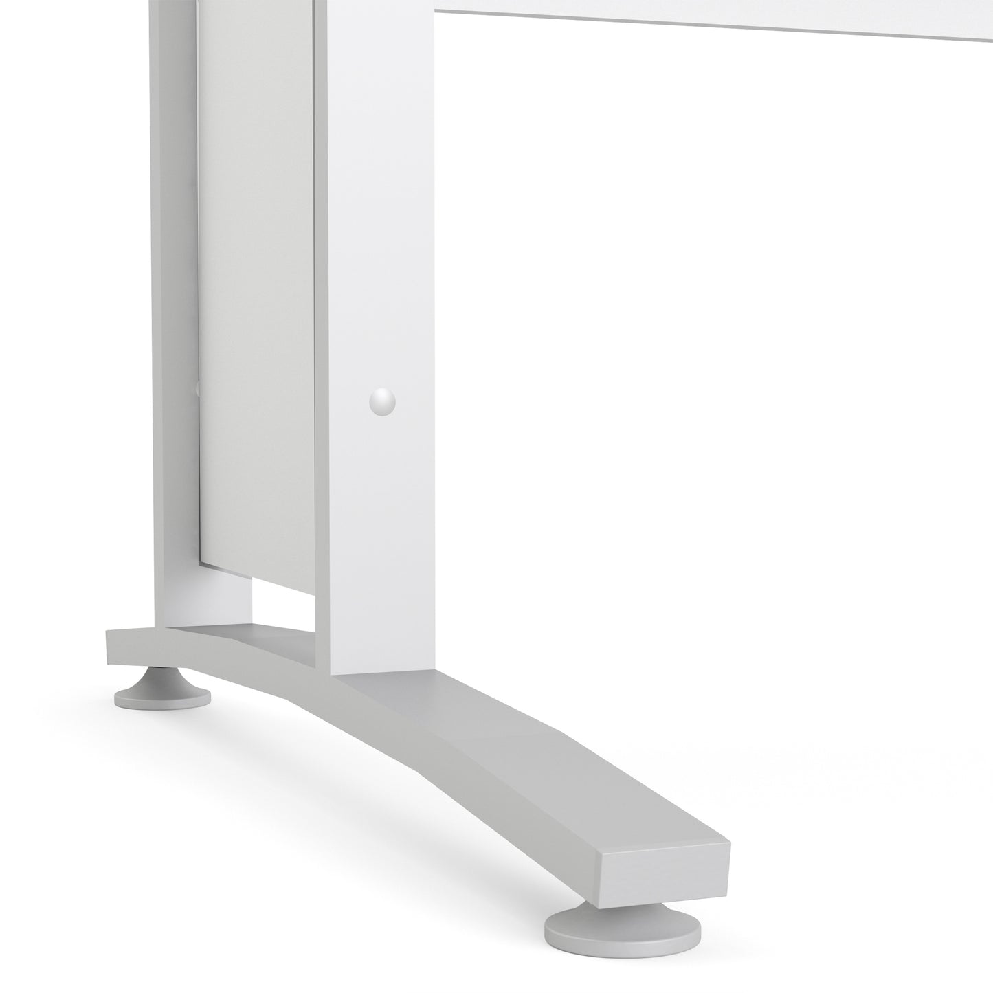 Prima Desk in White with White Legs