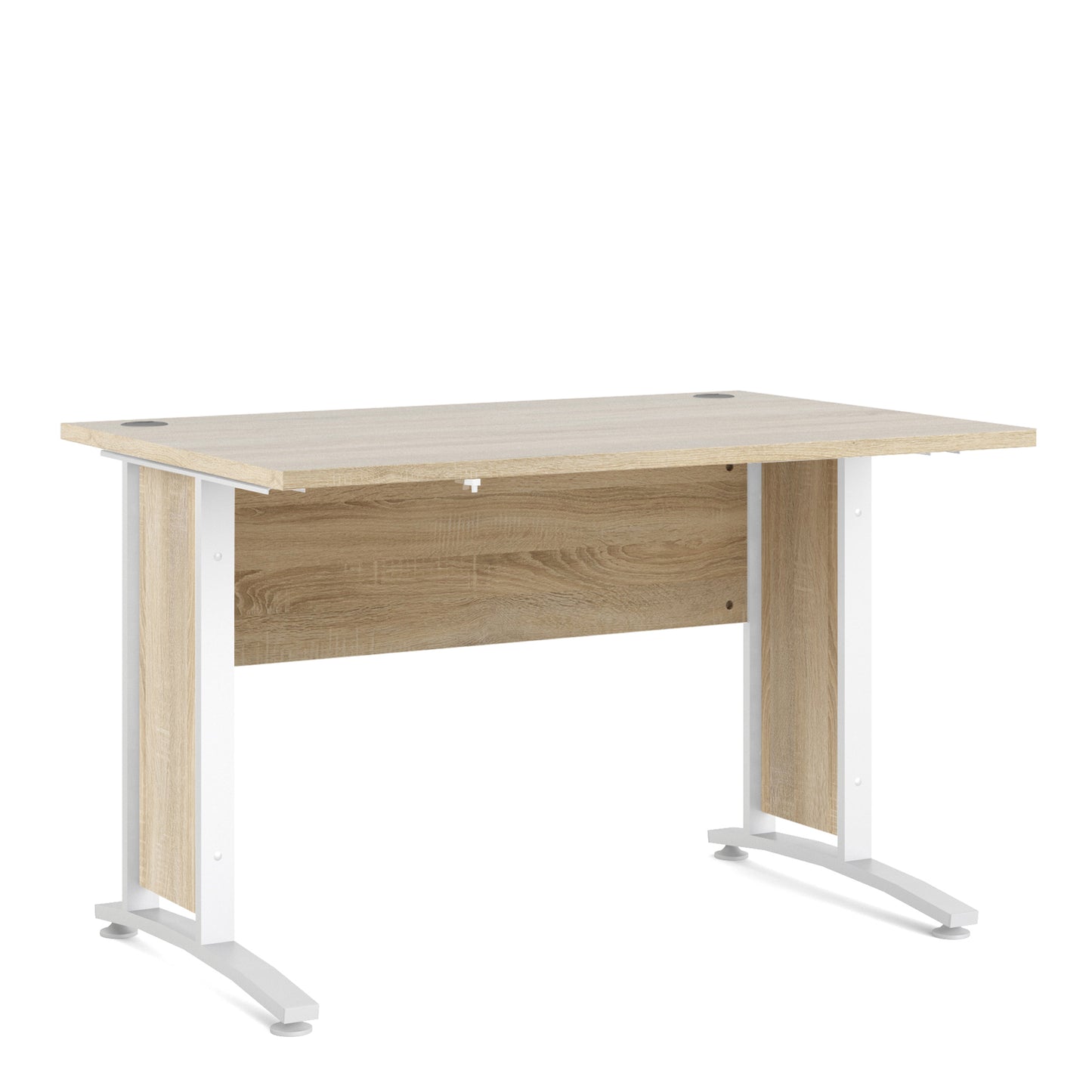 Prima Desk in Oak with White Legs