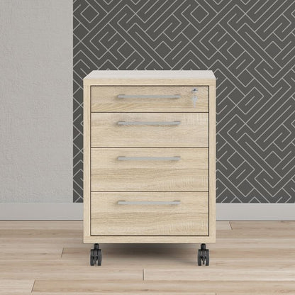 Prima Mobile Cabinet in Oak