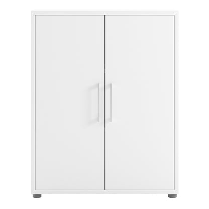 Prima Bookcase 2 Shelves with 2 Doors in White