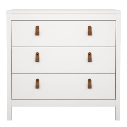 Barcelona Chest 3 Drawers in White