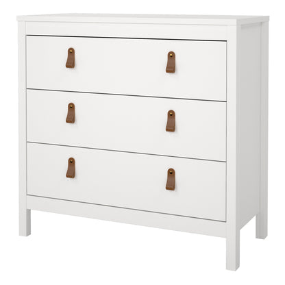 Barcelona Chest 3 Drawers in White