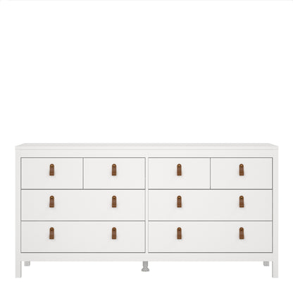 Barcelona Double Dresser 4+4 Drawers in White